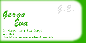 gergo eva business card